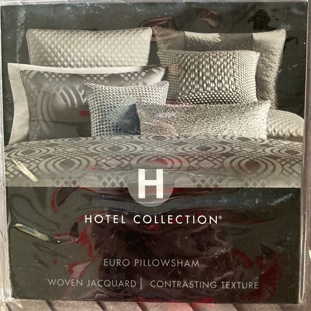 NWT HOTEL COLLECTION 'DIMENSIONS'  EURO PILLOWSHAMS-(Set of 2)